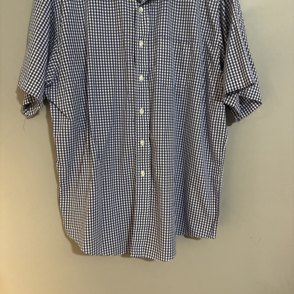 Mens Brooks Brothers Shirt Blue Gingham Plaid Check 346 Cotton XL Button Down - Picture 4 of 9